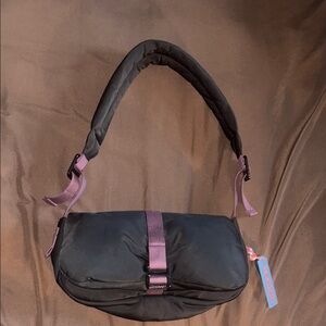 Coachtopia Black and Purple Shoulder Bag